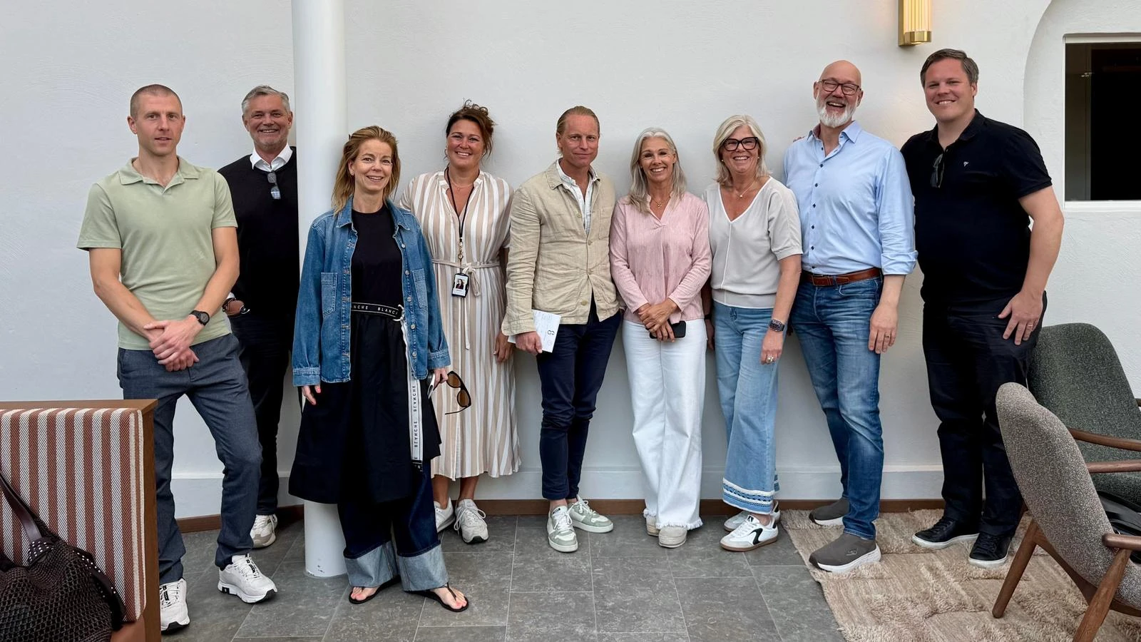 En grupp tillsammans med André Wognum